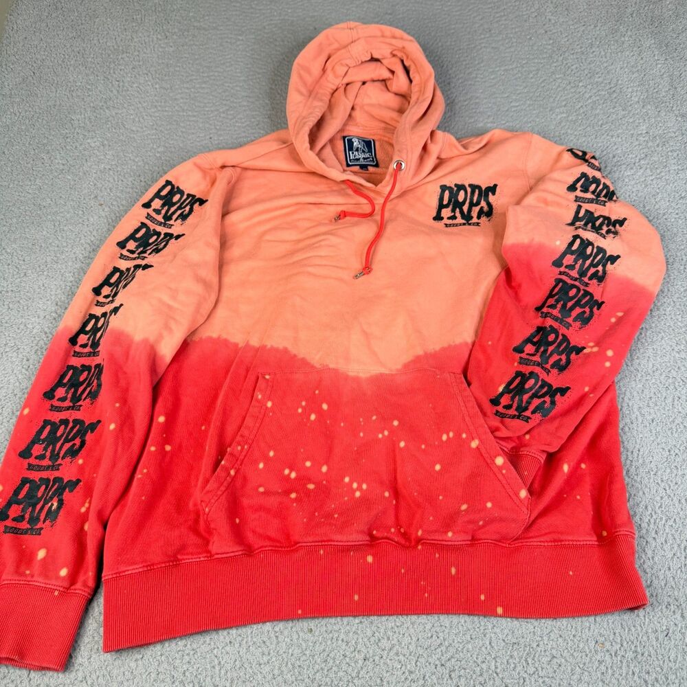 PRPS Goods &Company Hoodie 3XL Black Peach Tie Dye Sweatshirt Sweater Streetwear